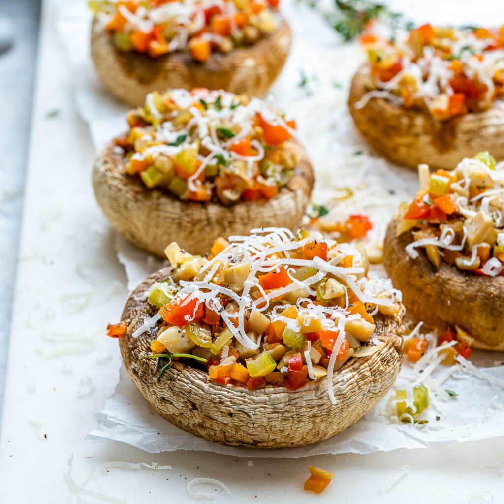 Vegan stuffed mushrooms