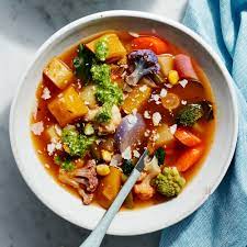 Vegan lentil and vegetable soup