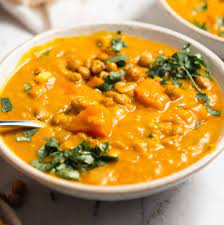 Vegan sweet potato and lentil curry